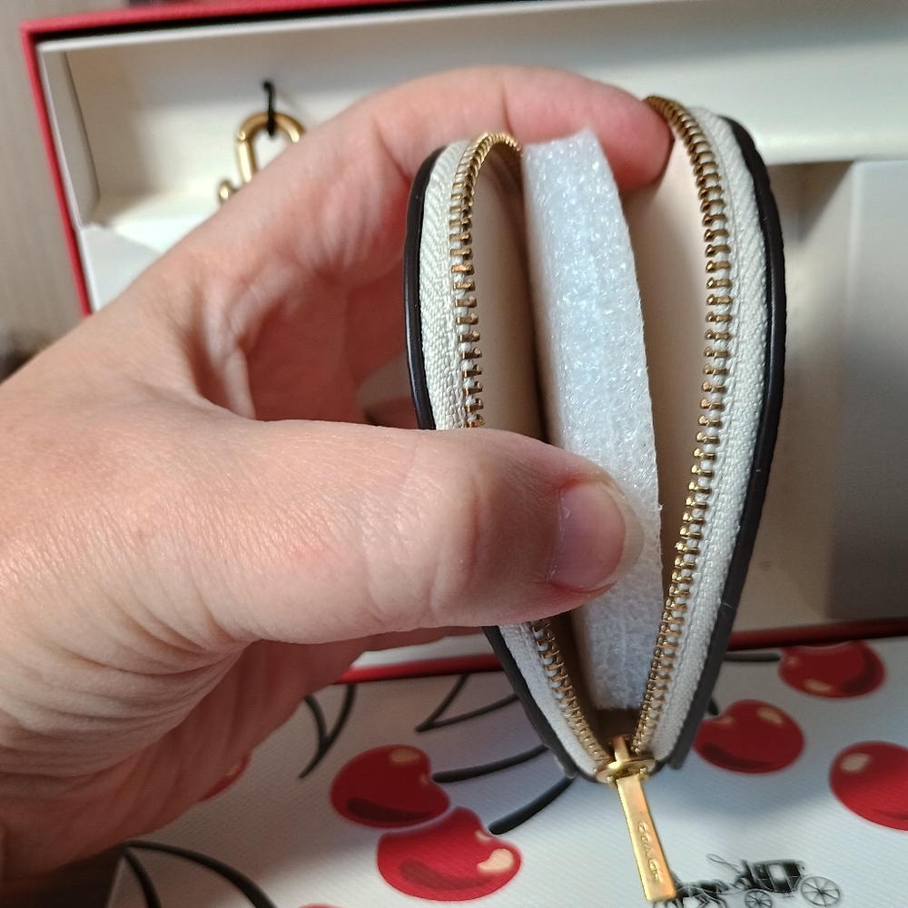 Coach Cherry Heart Coin Pouch - Picture 5 of 7